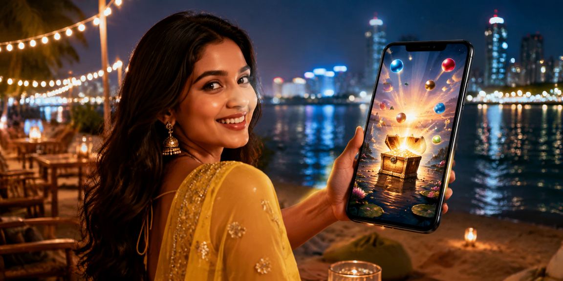 ঢাকায় বিচ পরিবেশে লটারি ও মোবাইল গেমিং